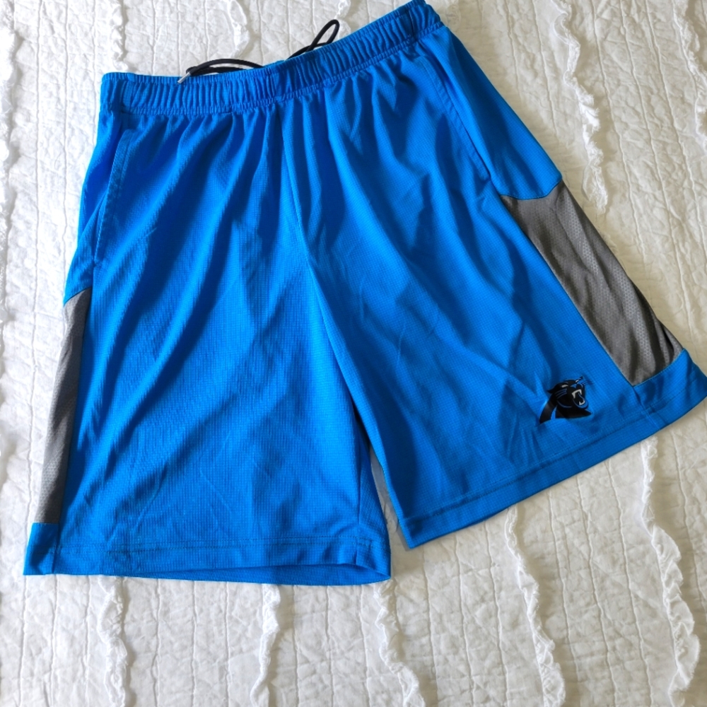 NFL Carolina Panthers Team Apparel TX3 Cool Shorts L EUC